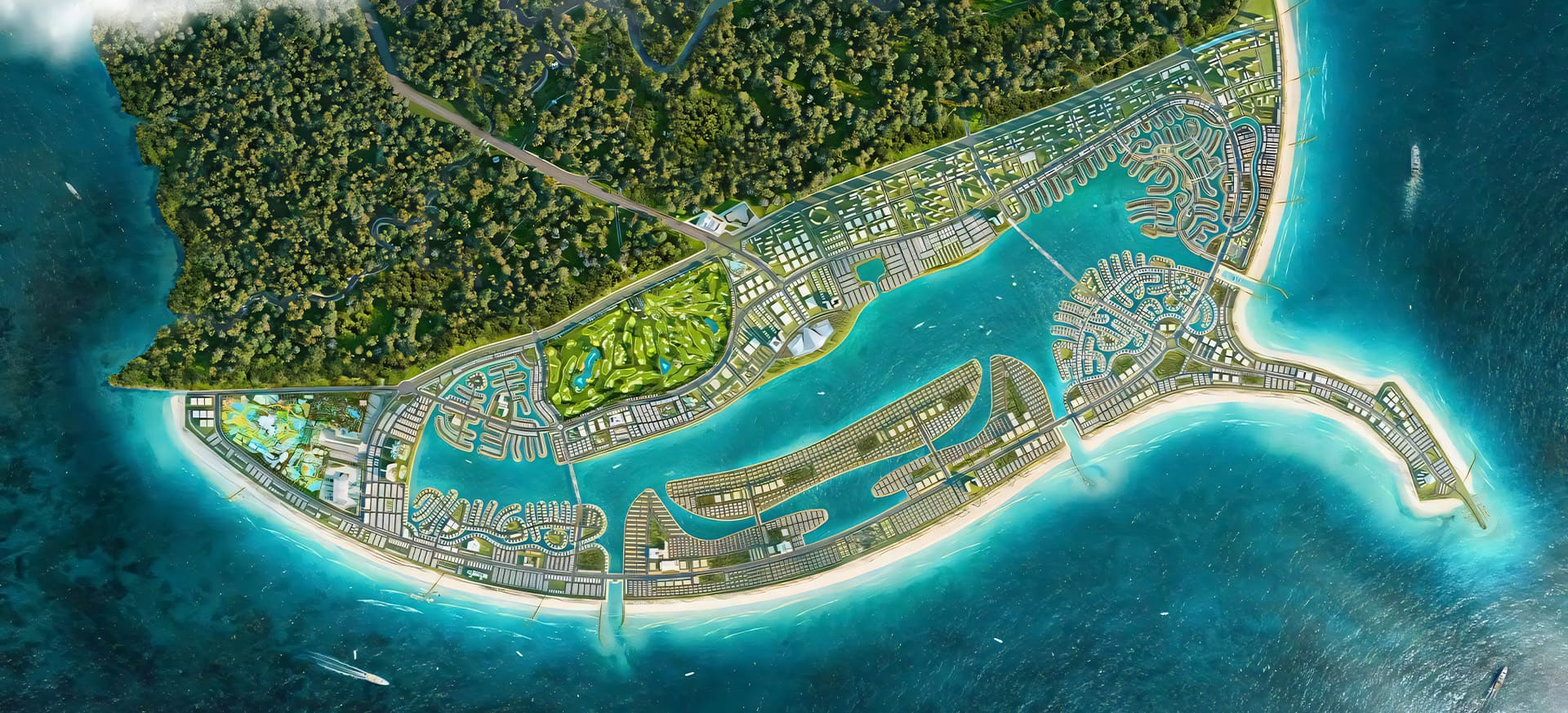 Toàn cảnh kiến trúc hiện đại hòa quyện cùng thiên nhiên tạo nên chuẩn mực sống thượng lưu mới tại Imperia Green Paradise.