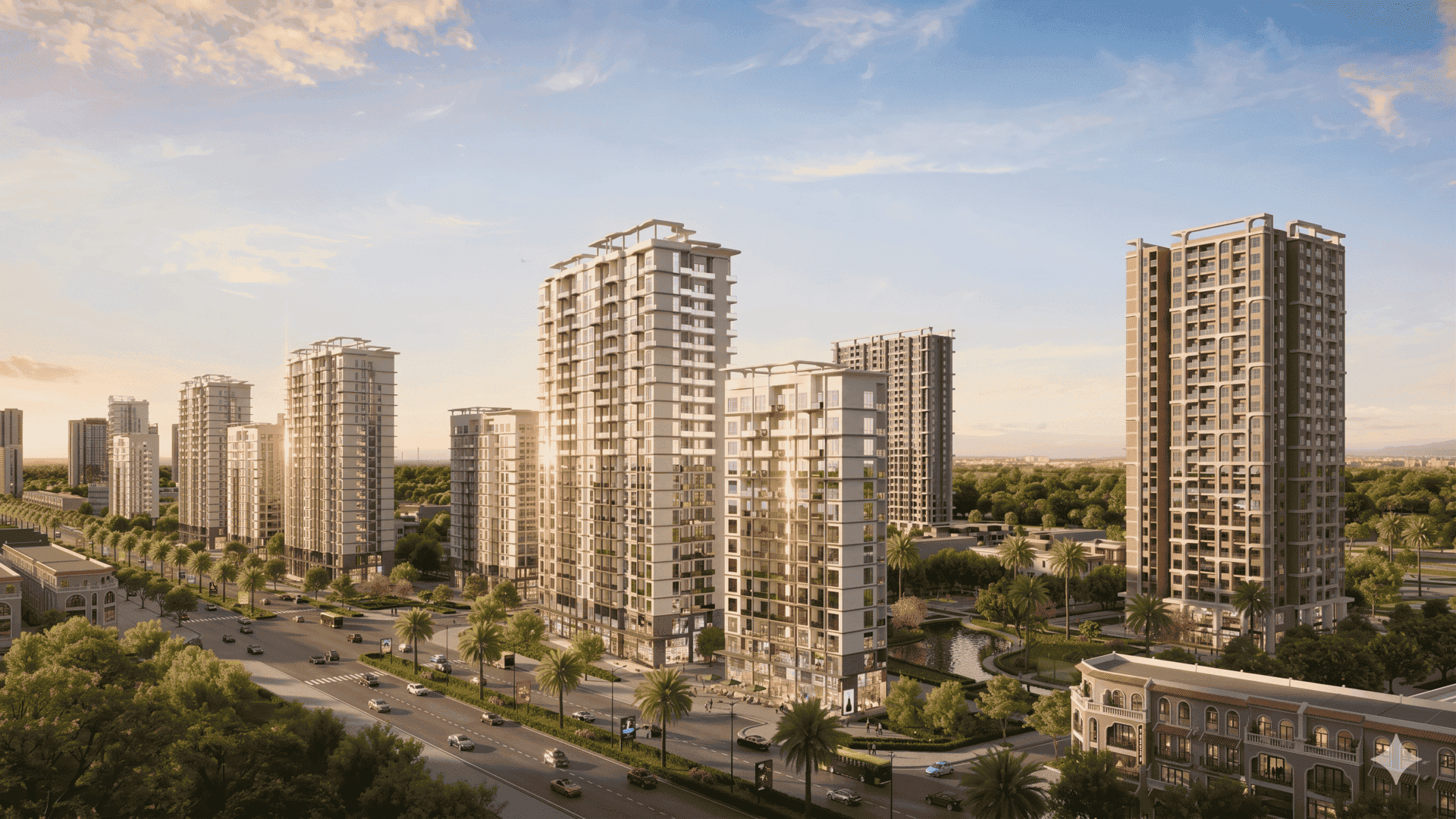 Diện mạo kiến trúc của dự án Imperia Green Paradise mang phong cách sang trọng với những đường nét thiết kế tinh tế và đồng bộ.