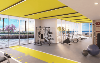 Phòng tập gym và yoga tại Imperia Green Paradise có diện tích mặt sàn rộng rãi cùng hệ thống máy móc nhập khẩu cao cấp.