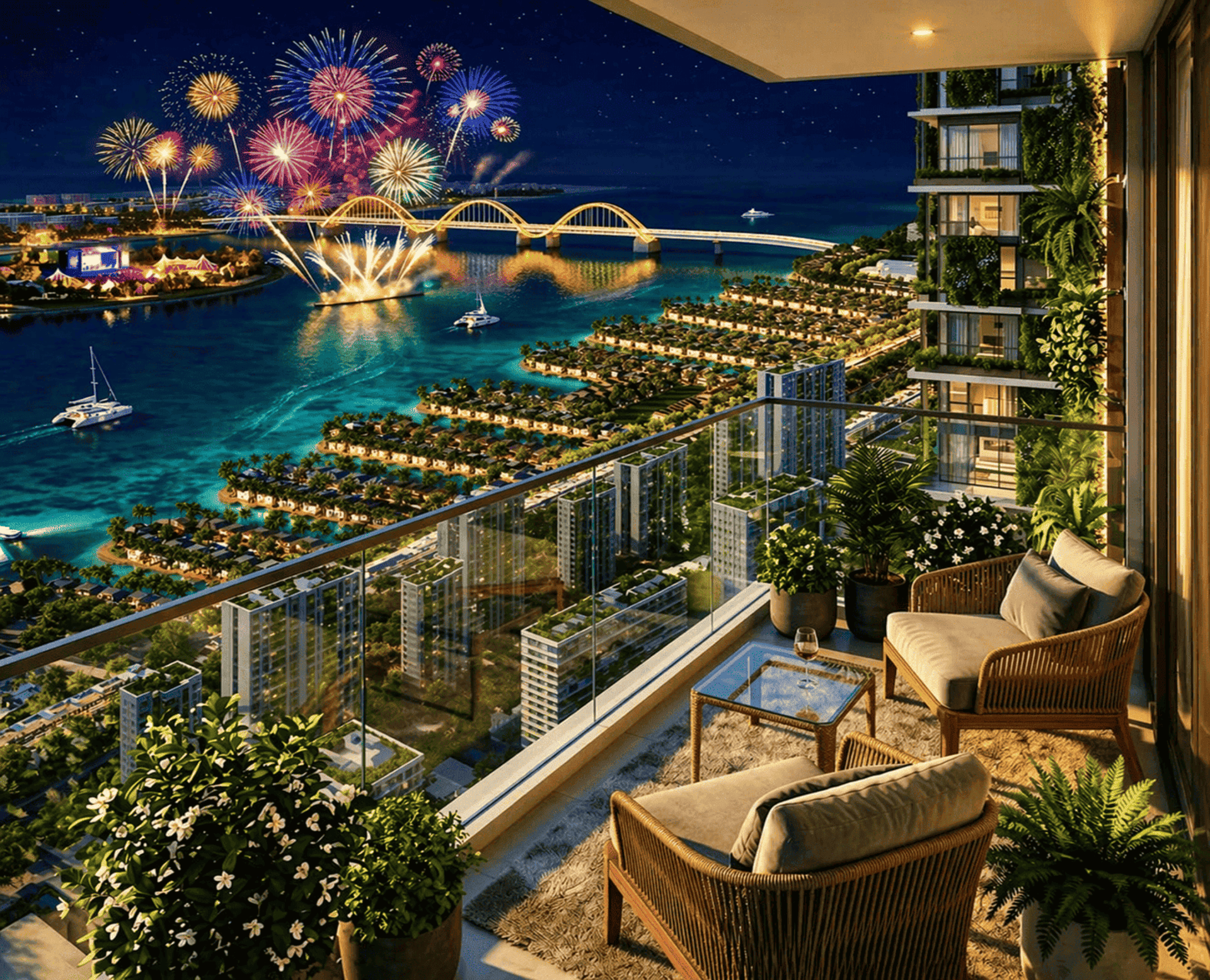 Tổng quan mặt đứng tòa tháp Imperia Green Paradise nổi bật với hệ thống vật liệu hoàn thiện cao cấp và cửa kính cường lực sang trọng.